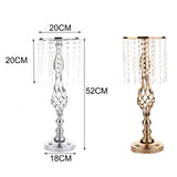 20" inch Tall Crystal Candle Flower Holder Centerpiece