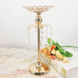 PEANDIM Gold Crystal Candle Holder