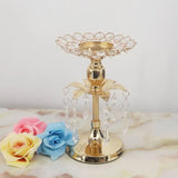 PEANDIM Gold Crystal Candle Holder