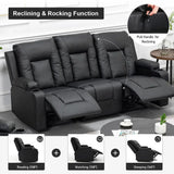 3PC Bonded Leather Recliner Set