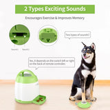 Automatic Dog Feeder Toy, Interactive Dog Puzzle Toys Treat Dispensing, Electronic Dog Food Dispenser Remote Control