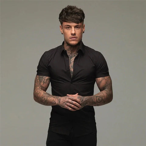 Men Casual Sportswear Dress Shirt