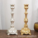 European Retro Zinc Alloy Candle Holder