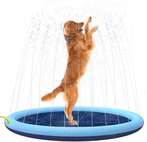 100/150/170Cm Pet Sprinkler Pad Dog Cooling Mat Summer Swimming Pool Inflatable Water Spray Pad Cool Mat interactive toy for dog