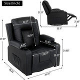 3PC Bonded Leather Recliner Set