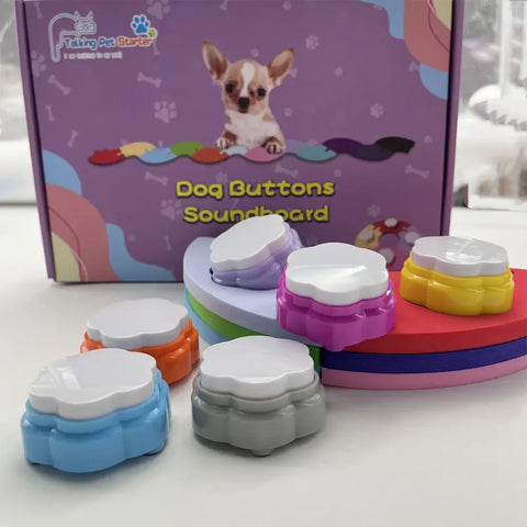 Pet Voice Button Dog Communication Button Training Dogs Pet Voices Product Small Size Buttons with Pad Mats Sticker