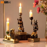 Ancient Egyptian Idol Candles Holder