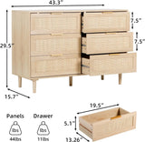 Rattan Chest Modern Dresser