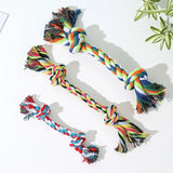 Cotton Dog Toys Puppy Chewing Toys Rope Knot Toy Durable Braided Dog Toys Dog Cleaning Teeth Braided Bone Rope Pet Products 24cm